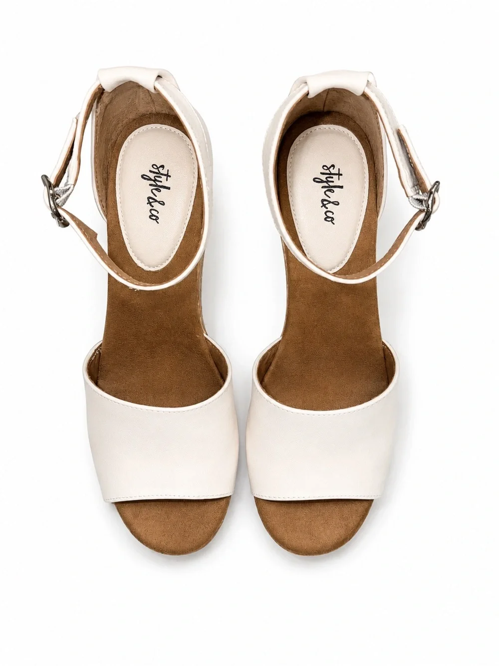 Style & Co. Seleene White Espadrille Wedge Sandals ✨Worn once!✨– Size 10M